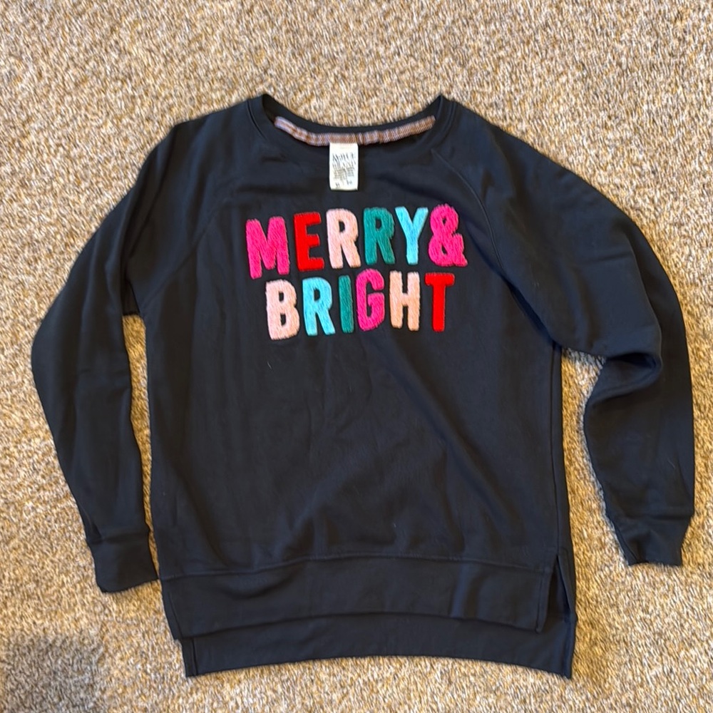 Royce Brand Black Merry & Bright Christmas Sweatshirt - XL